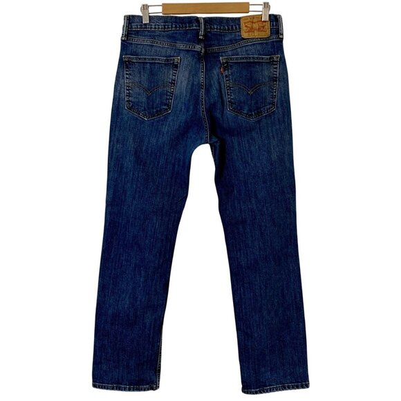 LEVIS 514 Regular Fit Straight Leg Jeans Mens 34x30 Blue Denim Distressed - Picture 3 of 7